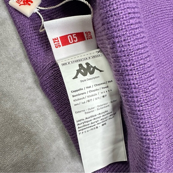 Kappa Lavender Purple Cuffed Beanie Embroidered Spell Out Logo NWT Outdoors - Picture 5 of 5